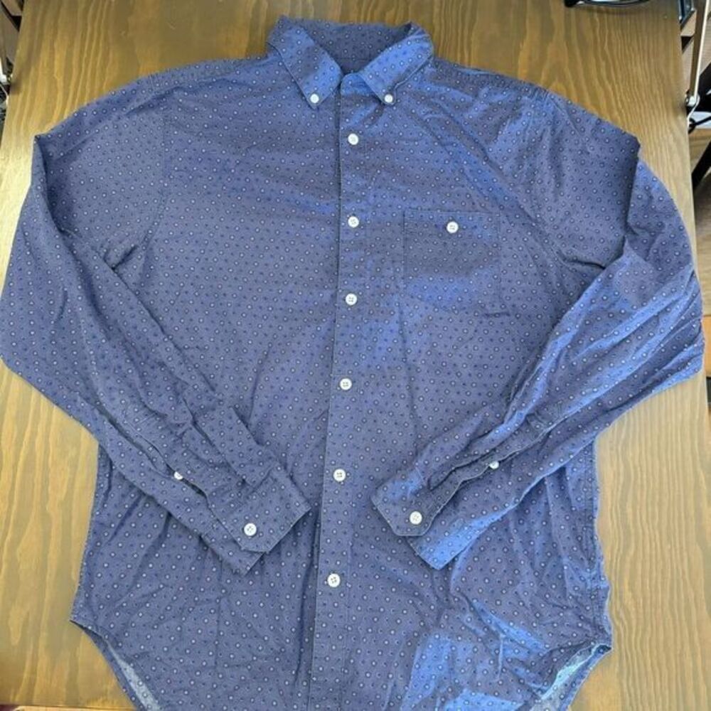 Men's Goodale Button Down DIamond Spot Printed Shirt, Medium